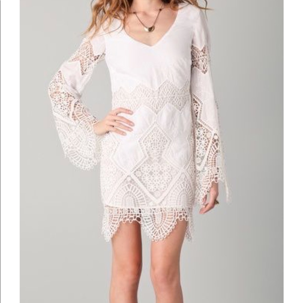 sherri bodell lace cotten dress nwt